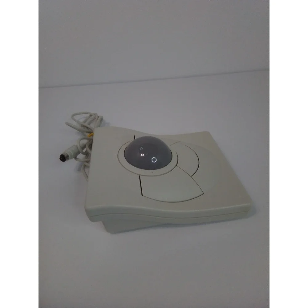 Vintage DRTRACK Trackball Mouse PS/2 Connection Wired Beige Used Tested